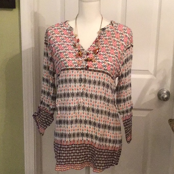 3 for $20  Pink, Gray, Orange Pullover Top - Picture 1 of 4